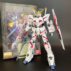 [중고품/일부 파손] MG 1/100 RX-0 유니콘 건담 완성품 조립된 반다이 건담 Gunpla 2173