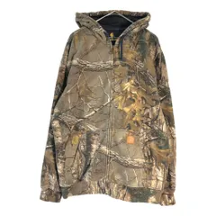 Carhartt カーハート リアルツリーカモ フルジップ スウェット パーカー アウトドア(メンズ L)中古 古着 X5825