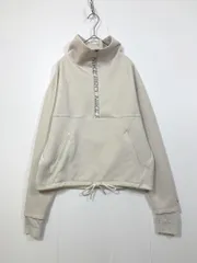 NIKE PRO ナイキ BV4056-030 フリース ハーフジップ クロップド スウェット sizeS/オフホワイト ■■レディース
