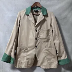 yarmo ヤーモ 英国製 ポリコットン バイカラー ドライバーズ ジャケット ワーク カバーオール size.38 (M) ベージュ Made in Englandのサムネイル