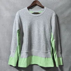 CDG COMME des GARCONS コムデギャルソン AD2018 Layered sweat 蛍光カラー レイヤード スウェット シャツ size.M 霜降り グレー archiveのサムネイル