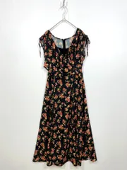 JILL by JILLSTUART ジルバイジルスチュアート 125-9240003 フローラル ジョーゼット ワンピース sizeM/黒 ■◆レディース