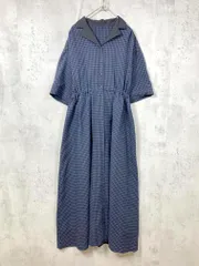 apres jour mignon アプレジュールミニョン MAJ927422B チェック柄 ロング ワンピース sizeS/紺 ■◆レディース