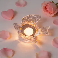 キャンドルホルダー キャンドルスタンド 鳥 とり トリ ガラス インテリア 装飾 パーティー リビング ダイニング オシャレ ギフト プレゼント