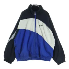 NIKE (ナイキ) 90s VINTAGE ナイロン トラックジャケット ブラック/ホワイト/ブルー