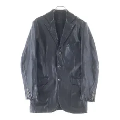 CHROME HEARTS (クロムハーツ) フローラルボタン3B クロスパッチ付きレザーテーラードジャケットのサムネイル