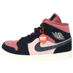 NIKE (ナイキ) WMNS AIR JORDAN 1 MID PARTICLE BEIGE/BLACK-CANYON RUST-SAIL ウィメンズ エアジョーダン1 レザーミッドカットスニーカー US12/29cm BQ6472-202
