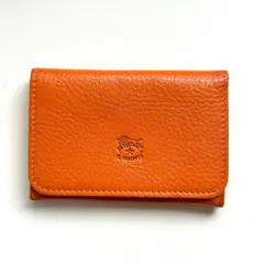 イルビゾンテ　IL BISONTE 名刺入れ　カードケース　オレンジ　美品のサムネイル