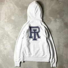 00s Champion 両面 カレッジ プリント オリジナル リバースウィーブ スウェット フード パーカー S / 00年代 オールド チャンピオン グレー