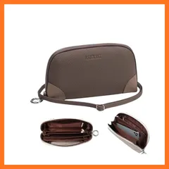 【新品】 【本革 ショルダーバッグ レディース】旅行 散歩 軽量 横型 斜め掛け ファスナー カード入れ 小銭入れ 本革ストラップ 取り外し可 シルバー金具 上品でカジュアル スマホ お財布 パスポートケース 牛革 サテン保存袋付き Astartia (モ 0