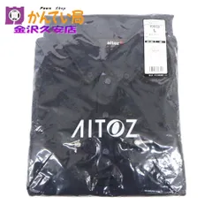 AITOZ アイトス　10602　半袖ポロシャツ　ネイビー　L　ボタンダウンジップ　ポリエステル　男女兼用　作業服　作業用　A25-2366　久安店のサムネイル