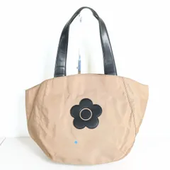 マリークワント★可愛い！ 大きめ容量　トートバッグ　ベージュ系　＊ba051