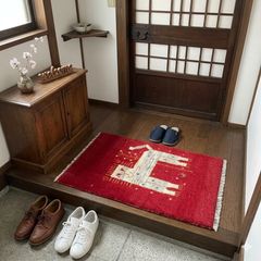 ペルシャ ギャッベ 本物 手織り ロリバフ ブランド 120×182cm パッチ