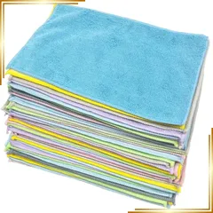 【新品】 吸水速乾 マイクロファイバー クロス カラフル 色アソート 40枚組 お徳用 掃除 ぞうきん ふきん 1
