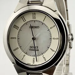 SEIKO 8J41-6180 セイコー DOLCE ドルチェ　TITANIUM チタニウム　メンズ　ボーイズ　腕時計 稼働品 電池交換済【C438】