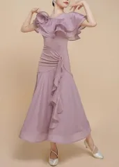 新品未使用 新作 新作 社交ダンスドレス 半袖 モダンダンス フリル オーダーメイド ダンスウェア ラテンダンス 舞台 発表会 ダンス衣装 社交ダンス