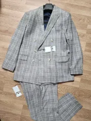 ZARA ザラ 新 新品 CHECK チェック ダブル ダブルブレスト スーツ セットアップ SET