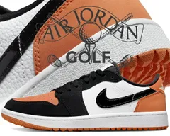 ナイキ エアジョーダン 1 ロー ゴルフ NIKE AIR JORDAN 1 LOW GOLF SHATTERED BACKBOARD starfish/blk-wht dd9315-800 スパイクレス シャッタード バックボード