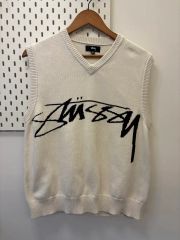 STUSSY 白 ニット ベスト