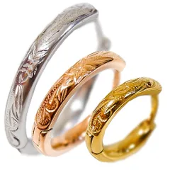 ハワイアンジュエリー ピアス レディース フープ ホヌ スクロール シルバー 2.0cm