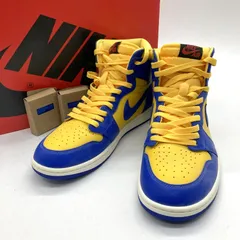 NIKE ナイキ WMNS Air Jordan 1 Retro High OG Reverse Laney FD2596-700 美品 スニーカー ハイカット シューズ ストリート メンズ 29cm イエロー ブルー 靴 B16106◆