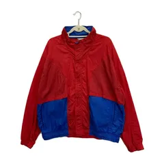 【中古品】 NIKE ナイキ NYLON JACKET ナイロンジャケット 上着 メンズ XLサイズ レッド 銀タグ 90S 汚れあり 【144-221231-gm-38-fuz】