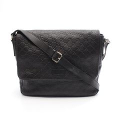 グッチ GUCCI ショルダーバッグ グッチシマ 223665 ダークブラウン レザー グッチシマ メッセンジャーバッグ ユニセックス Used A