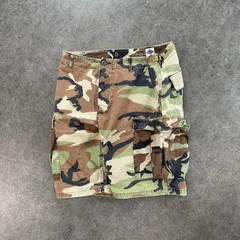 日本製 POST O'ALLS ポストオーバーオールズ カーゴショーツ ハーフパンツ ミリタリー ボタンフライ カモフラ 迷彩柄 メンズ Lのサムネイル