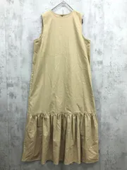 URBAN RESEARCH ITEMS アーバンリサーチアイテムズ IT45-26A023 リネンノースリーブ ワンピース sizeF/ベージュ ■◆ レディース