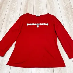 Courreges クレージュ ロゴ カットソー Tシャツ 赤 40 日本製 Y2K Vintage Archive 00s 平成ギャル グランジ 韓国系
