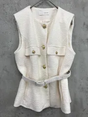 ZARA ザラ 2132/140/712 ベスト sizeM/白 ■■ レディース