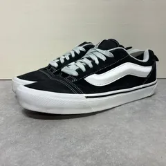 美品 定価12,100円 VANS KNU SKOOL STACK ニュースタック 肉厚 重厚 スニーカー シューズ ブラック 黒 ホワイト 白 ヴァンズ  29㎝