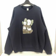 05w20249 UNIQLO × KAWS ユニクロ カウズ  コラボ スウェットシャツ  ブラック XL  ベトナム製 メンズ  スウェット  コットン  【中古品】
