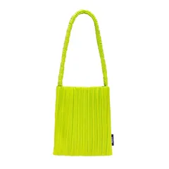 【新品】 [BLUEORB] ブルーオーブ Mini Shoulder ミニショルダー トートバッグ プリーツバッグ レディース 韓国ファッション (ライムグリーン) 0