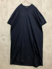 mizuiroind ミズイロインド 日本製 Vネック ワンピース size表記なし/紺 ■◇ レディース