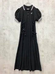 新品 mily bilet ミウィビレット MI1359016 鹿の子胸刺繍ポロ ワンピース sizeS/黒 ■◆ レディース