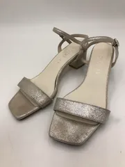 LE TALON ルタロン 日本製 5cmフトヒールストラップ サンダル sizeL/シルバー ■◆ レディース