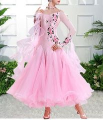 TID 社交ダンスドレス M197 ピンクグラデーション TID 社交ダンスドレス M197 ピンクグラデーション - メルカリ