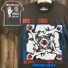 A⭐︎ バンド Tシャツ RED HOT CHILI PEPPERS ツアー レッドホットチリペッパーズ ブラッド シュガー セックス マジック 黒 USA製ロック ニルバーナ パールジャム シングルステッチ 古着 ビンテージ vintage  p10