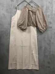 美品 RETRO GIRL レトロガール RS356422T001 リボンボレロset ワンピース sizeF/エクリュ ■◆ レディース