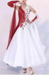 新品未使用 新作 社交ダンスドレス モダンダンス　スタンダードドレス  オーダーメイド ダンスウェア ラテンダンス 舞台 発表会 ダンス衣装 社交ダンス