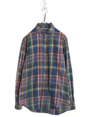 【お得なクーポン配布中!】 ポロ ラルフローレン チェック 長袖 シャツ メンズ M コットン 長袖シャツ ワンポイント マルチカラー カジュアル シンプル ゆったり 薄手