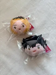 ハイキュー まとめ 音駒高校 研磨 黒尾 ボンボン ぬいぐるみ 応援バージョン キーホルダー ガチャ