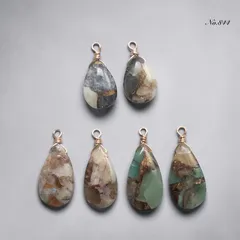 No.844✨天然石✨ピアスチャーム3点セット　金具付きOK（有料）