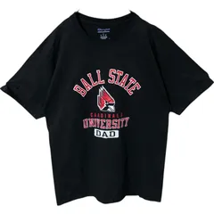L チャンピオン カーディナルズ カレッジロゴ チームロゴ ビッグプリント ブラック 黒 Tシャツ レディース ユニセックス メンズ 古着 半袖 CHM