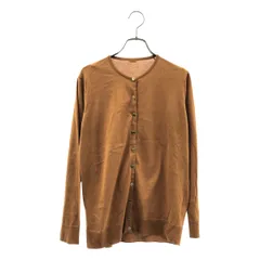 MUSE de Deuxieme Classe / ミューズドゥーズィーエムクラス | 2021SS | FF grace / ロゴボタン クルーネック ニット カーディガン | 38 | ブラウン | レディース