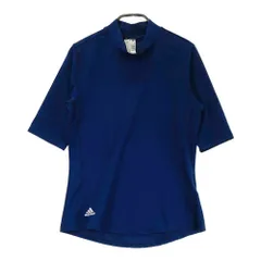 サイズ：M ADIDAS GOLF アディダスゴルフ IA7825 モックネック 半袖Tシャツ  ネイビー系 [240101616375] ゴルフウェア レディース ストスト