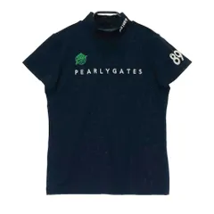サイズ：0 PEARLY GATES パーリーゲイツ  ハイネック半袖Tシャツ  ネイビー系 [240101617148] ゴルフウェア レディース ストスト