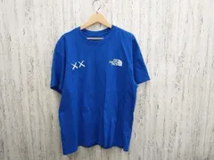 THE NORTH FACE KAWS ノースフェイス カウズ コラボTシャツ ブルー 半袖Tシャツ Mサイズ