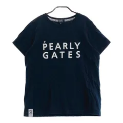 サイズ：2 PEARLY GATES パーリーゲイツ 30周年モデル 半袖Tシャツ  ネイビー系 [240101459638] ゴルフウェア レディース ストスト